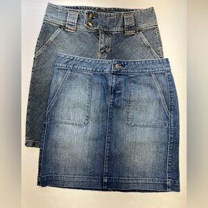 Women’s Denim Skirts (Set of 2), Size 0, Faded, Loft, Gap